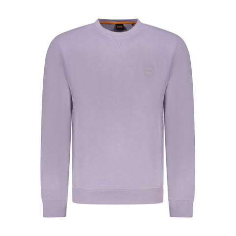 Purple Cotton Men Sweater