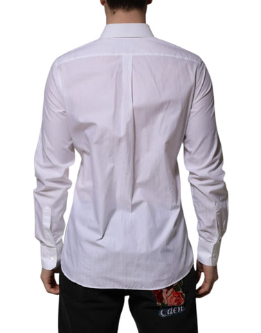 White Cotton MARTINI Long Sleeve Formal Shirt