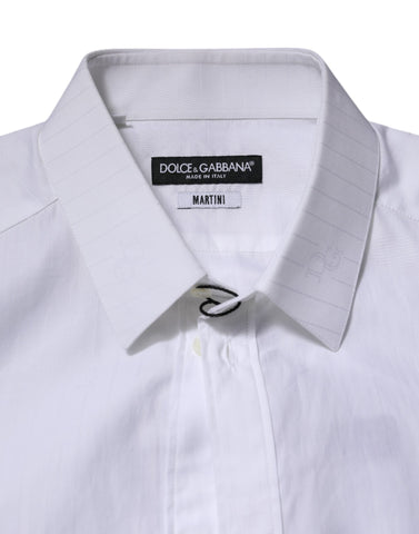 White Cotton MARTINI Long Sleeve Formal Shirt