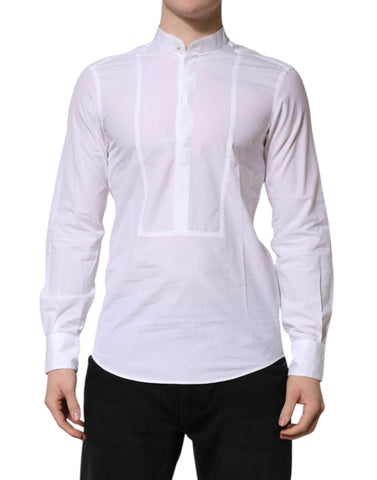 White Cotton Slim Long Sleeves Formal Shirt