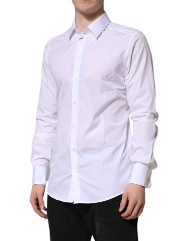 White GOLD Long Sleeves Dress Formal Shirt