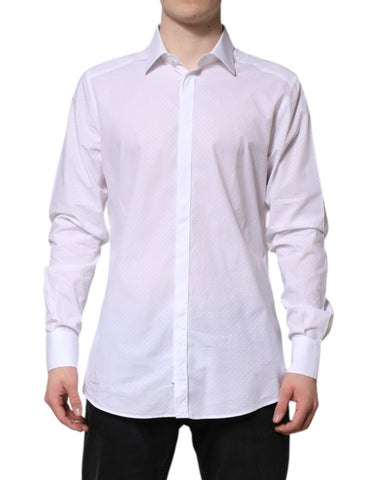 White GOLD Cotton Long Sleeves Formal Shirt