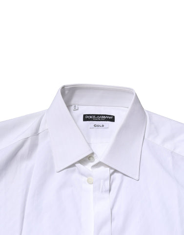 White GOLD Cotton Long Sleeves Men Formal Shirt