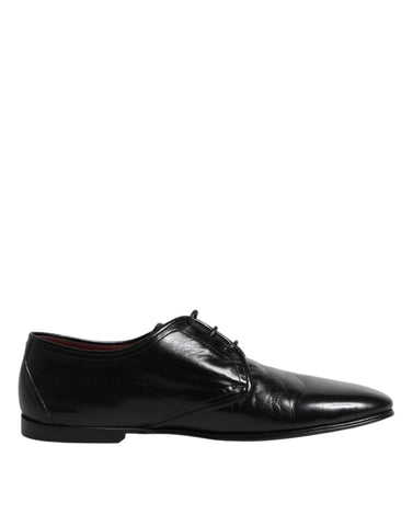 Black Leather Lace Up Derby Dress Formal Shoes