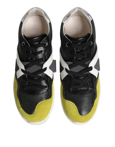 Wielokolorowe sznurowane niskie buty sportowe męskie