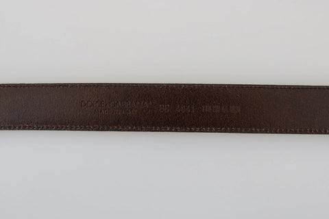 Blue Perforated Leather Gray Buckle Belt