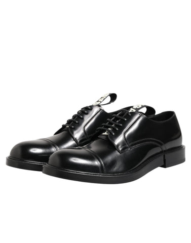 Black Leather Dress Lace Up Men Formal Shoes