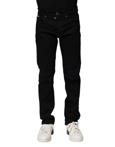 Black Cotton Skinny Denim Jeans