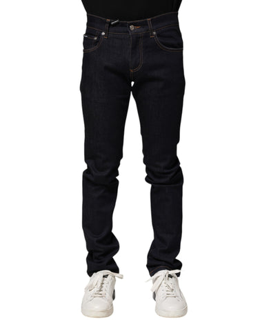 Black Cotton Skinny Men Denim Jeans