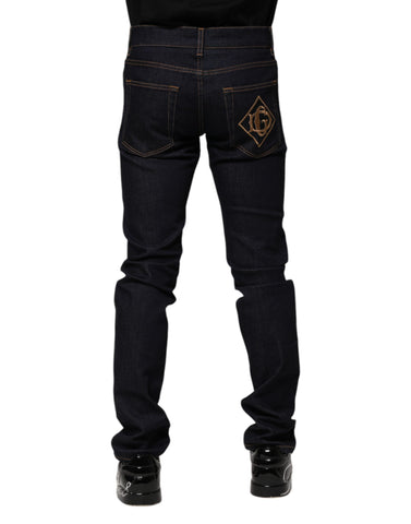 Black Cotton Skinny Men Denim Jeans