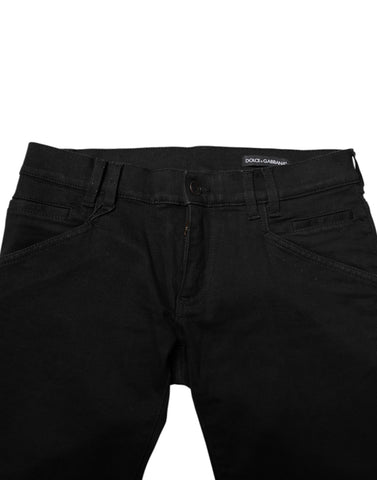Black Cotton Skinny Men Denim Jeans