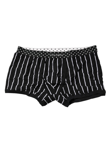 Black White Striped Regular Boxer Underwear