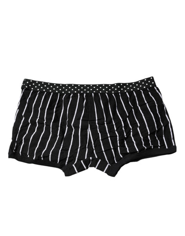 Black White Striped Regular Boxer Underwear