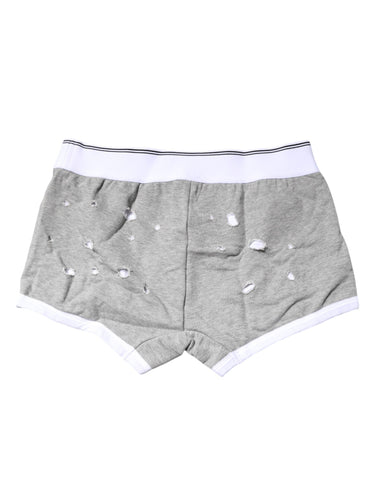 Gray Cotton Stretch Regular Boxer Underwear