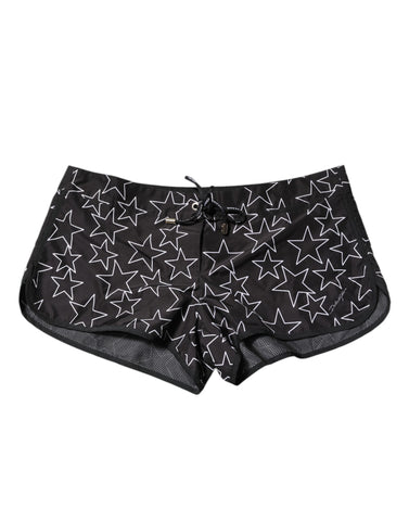Black Star Print Beachwear Shorts Swimwear