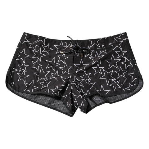 Black Star Print Beachwear Shorts Swimwear