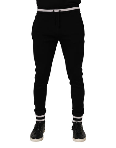 Black Cotton Men Jogger Sweatpants Pants