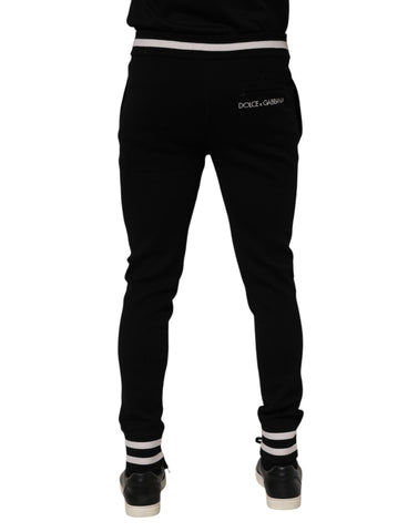 Black Cotton Men Jogger Sweatpants Pants