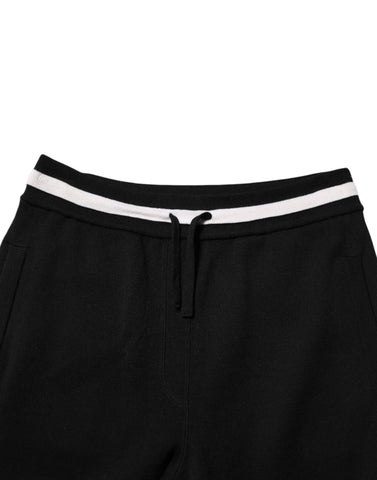 Black Cotton Men Jogger Sweatpants Pants