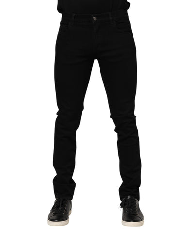 Dark Blue Cotton Logo Plaque GOLD Denim Jeans