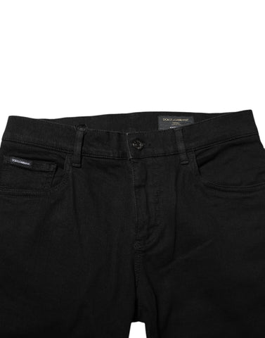 Dark Blue Cotton Logo Plaque GOLD Denim Jeans