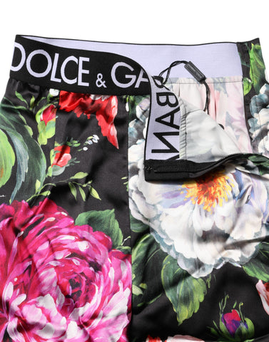 Multicolor Floral Legging Stretch Waist Pants