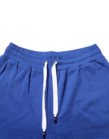 Blue Logo Cotton Bermuda Sweatshorts Shorts