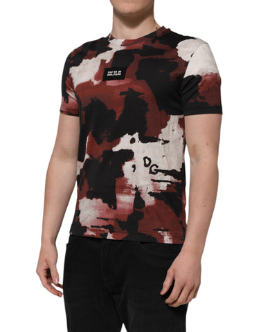Multicolor Camouflage Men Crew Neck T-shirt