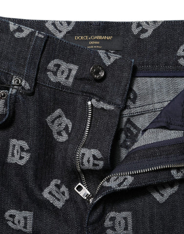 Black DG Logo High Waist Skinny Denim Jeans