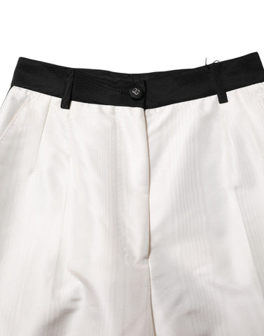 White High Waist Straight Dress Trouser Pants