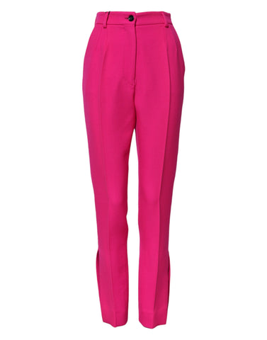 Fuchsia Pink HighWaist Tapered Trouser Pants