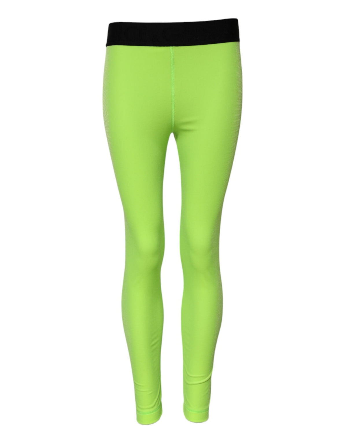 Green Nylon Slim Fit Leggings Pants