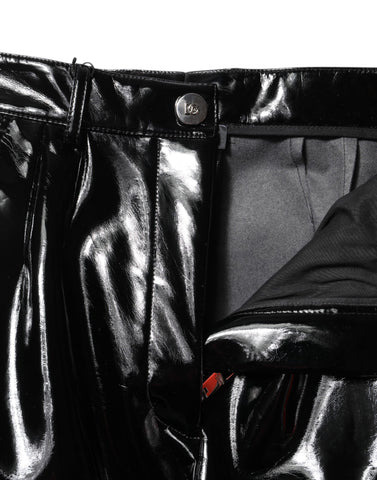 Black High Waist Cargo Bootcut Pants