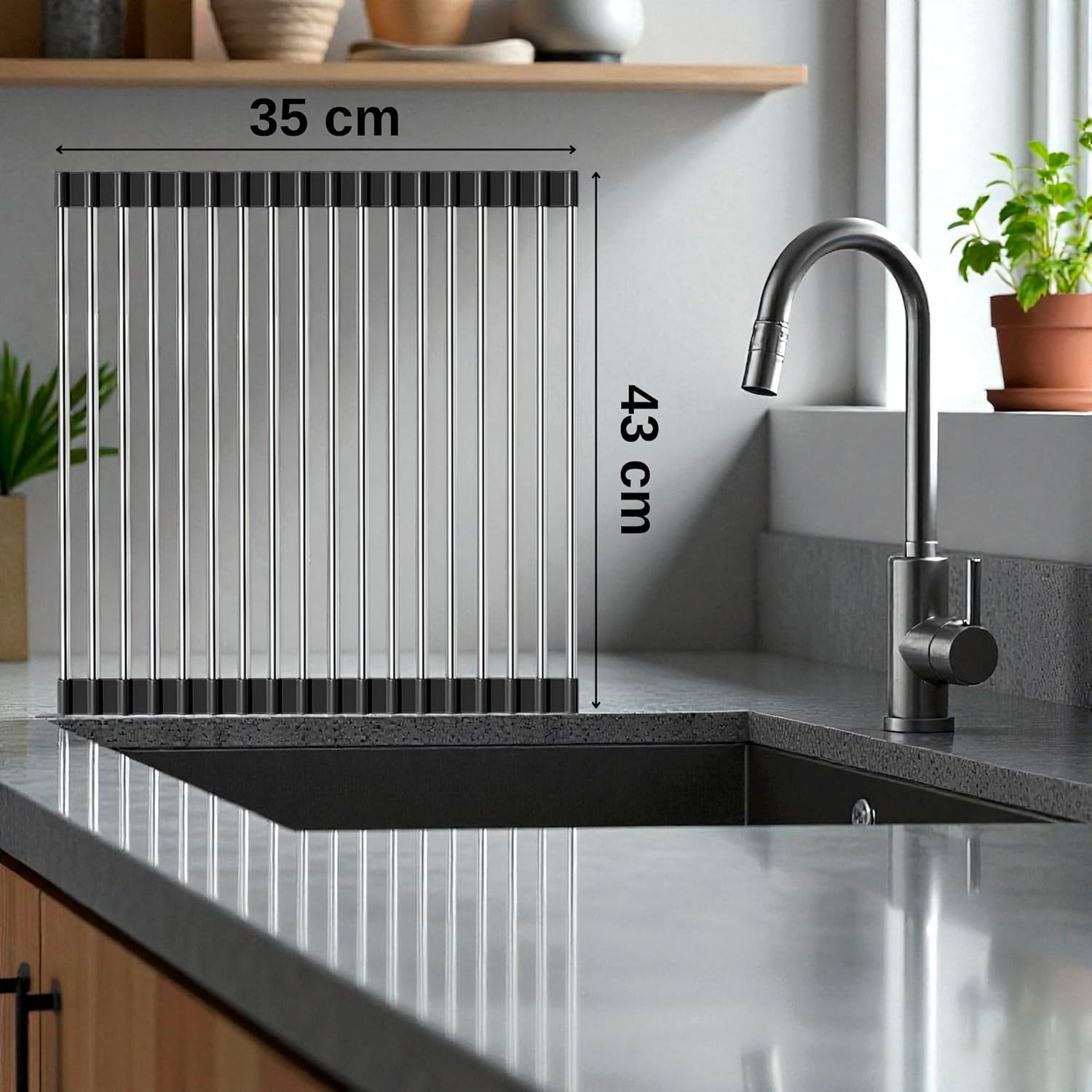 Składany ociekacz na naczynia ze stali nierdzewnej Drugie zdjęcie produktu