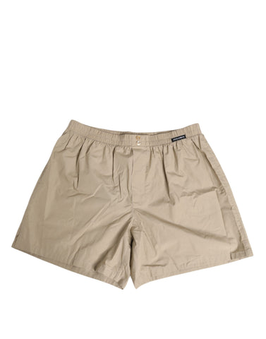 Beige Cotton Regular Boxer Shorts Underwear