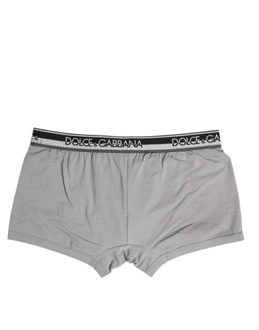Gray Cotton Stretch Regular Boxer Underwear