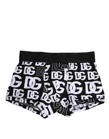 Black Cotton Logo Regular Men Boxer Underwear