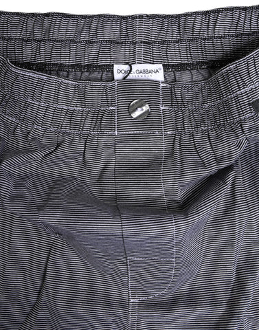 Gray Striped Cotton Regular Boxer Underwear
