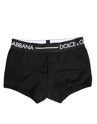 Black Cotton Stretch Regular Boxer Underwear