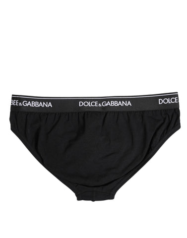 Black Cotton Stretch Regular Brief Underwear