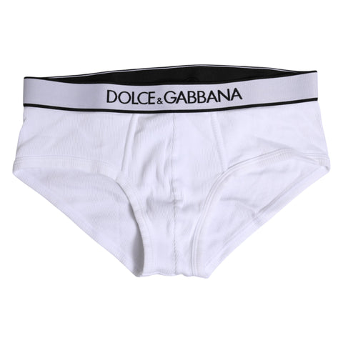 White Cotton Stretch Regular Brief Underwear