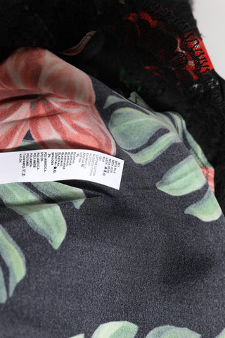 Multicolor Floral Silk Tank Lingerie Underwear