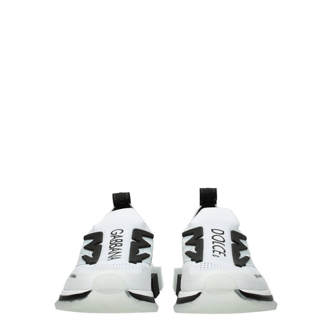 White Fabric Athletic Sneakers