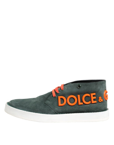 Zielone buty sportowe Derby Logo Casual Men
