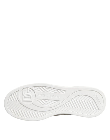 Białe skórzane trampki Miami z niską cholewką