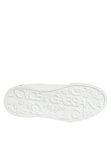 Białe buty sportowe Portofino z naszywką Crown Patch dla mężczyzn