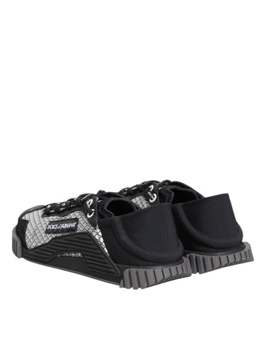 Wielokolorowe sznurowane niskie trampki NS1