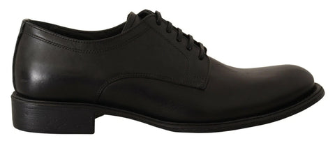 Black Lace Up Leather Men Formal Derby Shoes