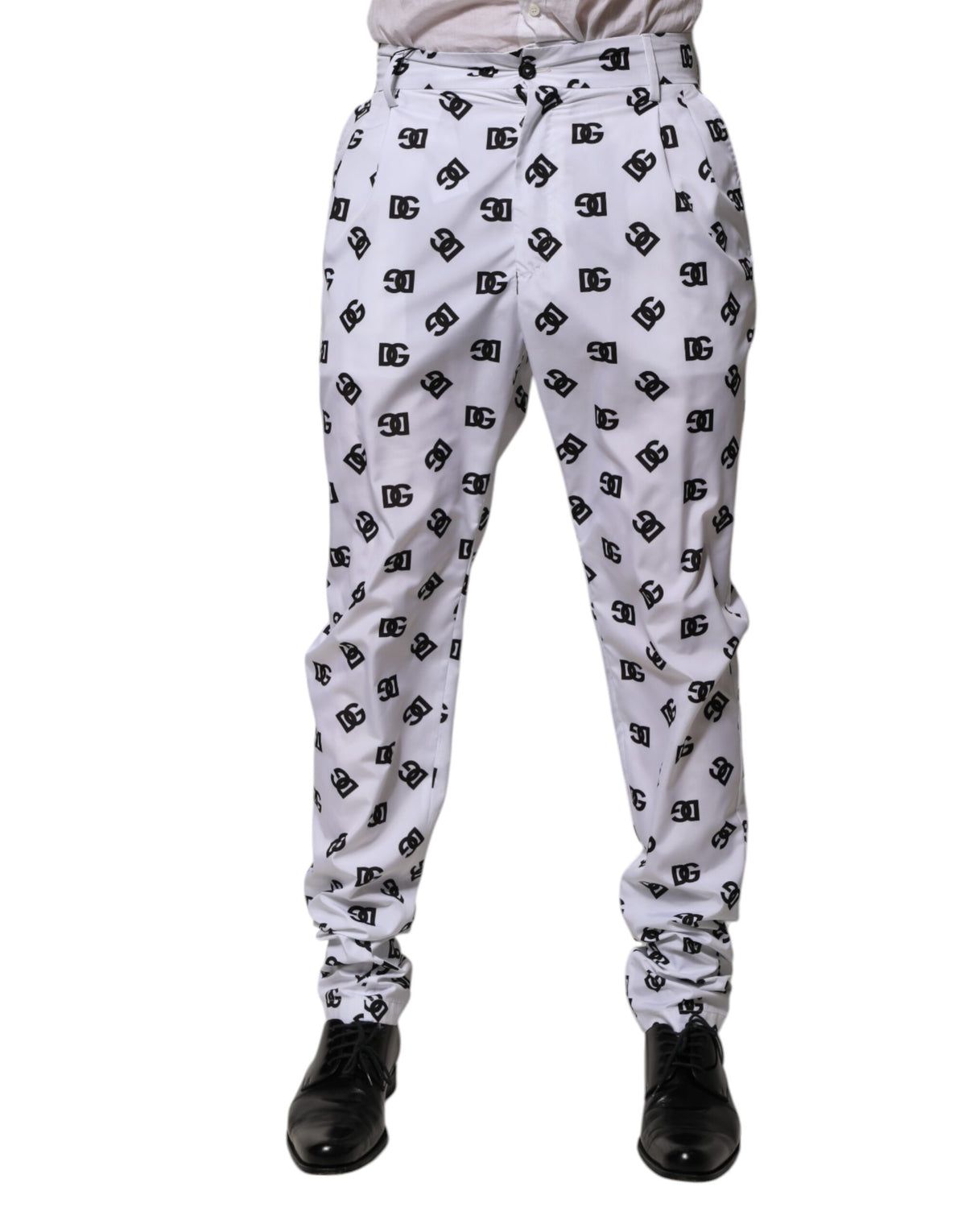 White Logo Cotton Skinny Denim Trouser Pants