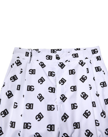 White Logo Cotton Skinny Denim Trouser Pants